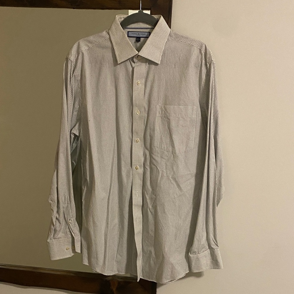 Tommy Hilfiger Blue Checkered Button-Down Shirt